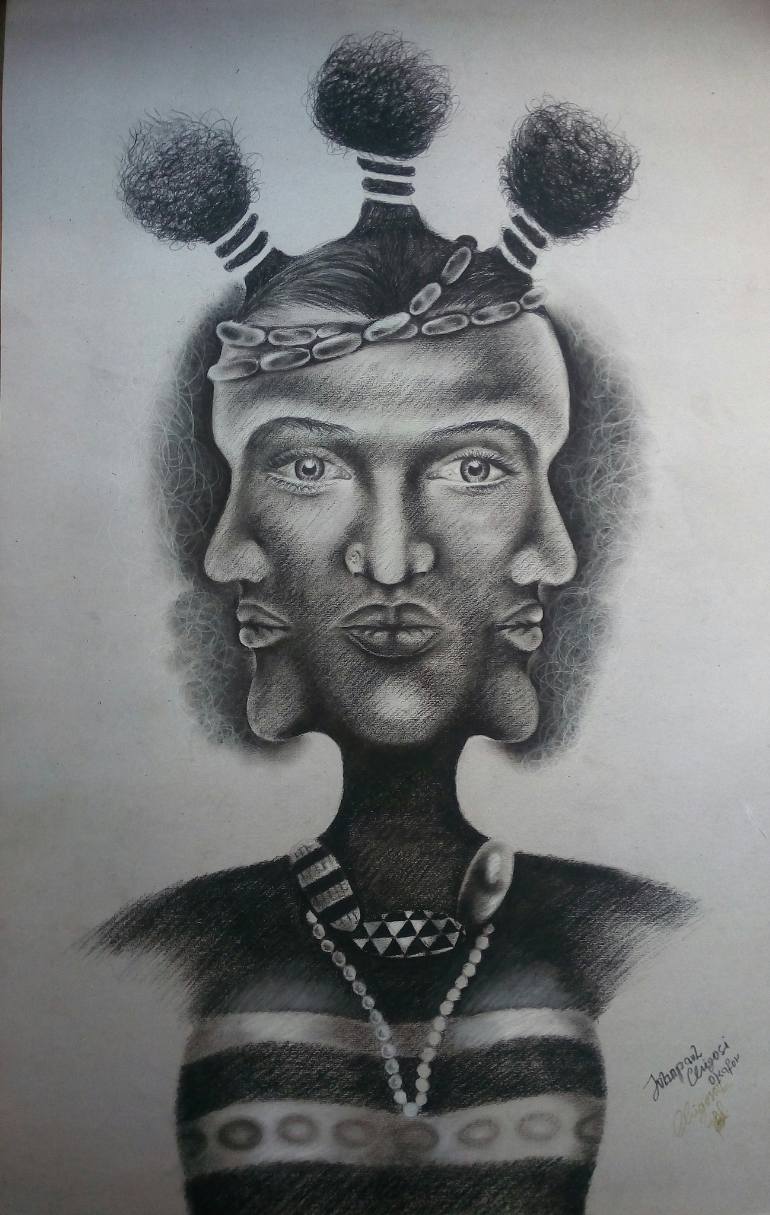 770x1215 Saatchi Art Origin Of African Women Drawing By Johnpaul Okafor