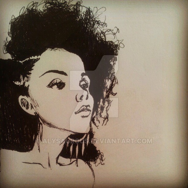 600x600 Afro Girl By Alysaurous