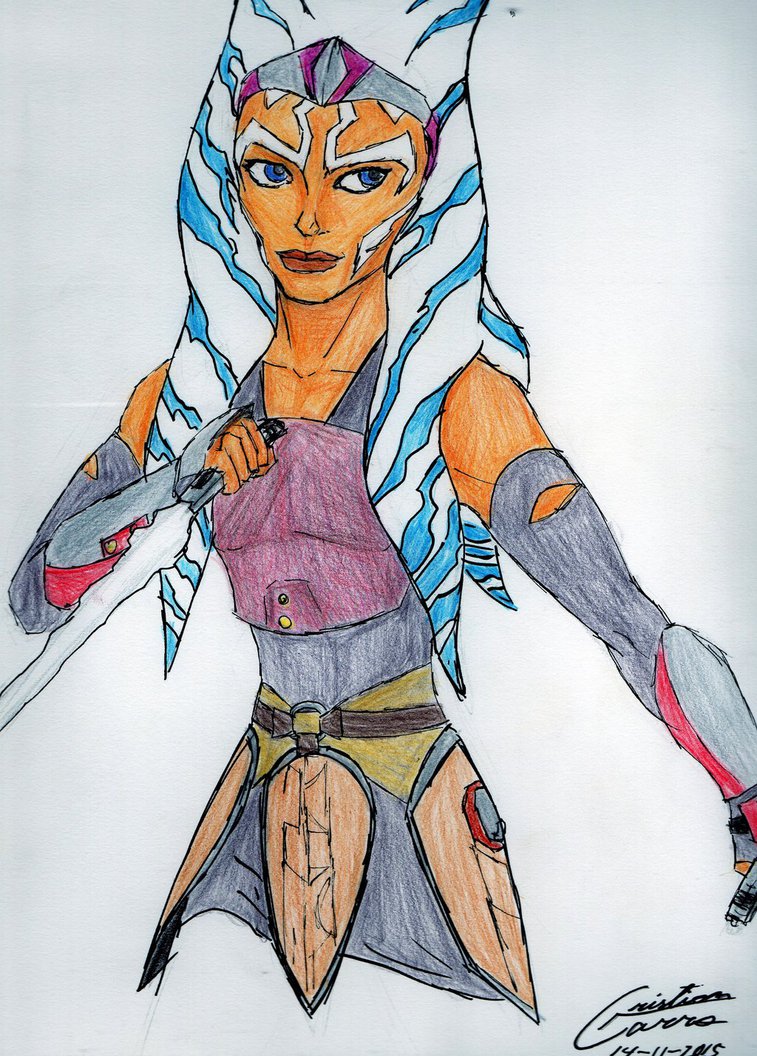 757x1056 Ahsoka Tano By Cristiangarro