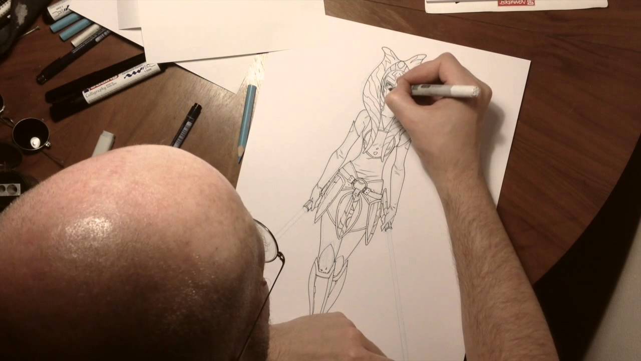 1280x720 Speed Drawing Ahsoka Tano
