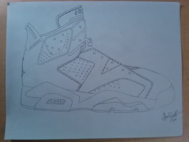 640x480 Air Jordan 6 Carmine Drawing Niketalk