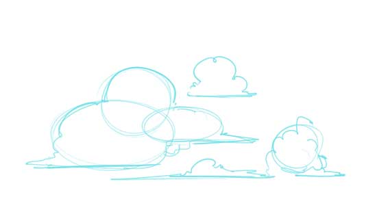 550x291 How To Draw Clouds Step By Step