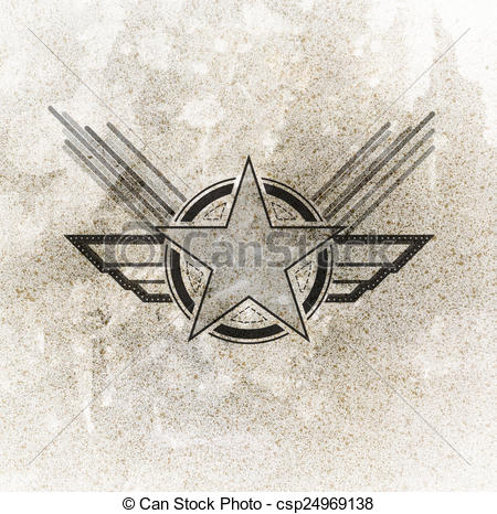 450x466 Drawings Of Air Force Military Symbol On Grunge Background