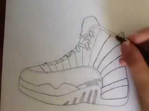 480x360 How To Draw Air Jordan 12.