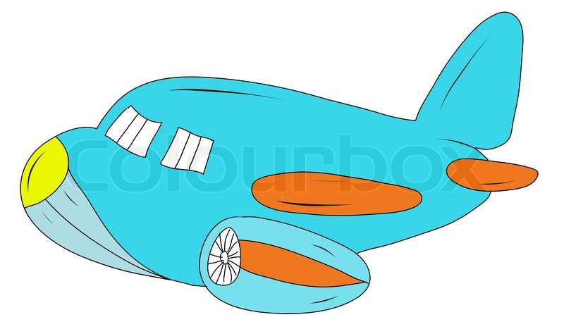 800x467 Drawing Cartoon Plane Stock Photo Colourbox