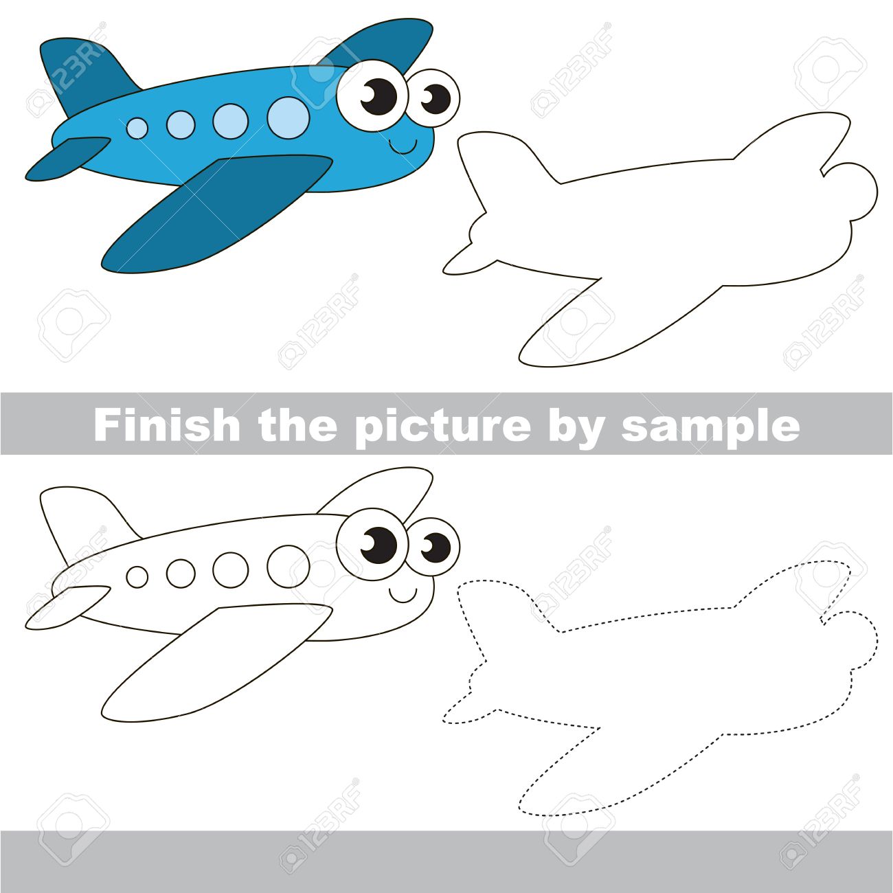 1300x1300 Drawing Worksheet For Children. Easy Educational Kid Game. Simple