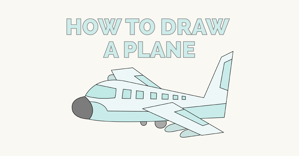 1200x628 How To Draw A Plane Easy And Simple Guide Airplane Drawing