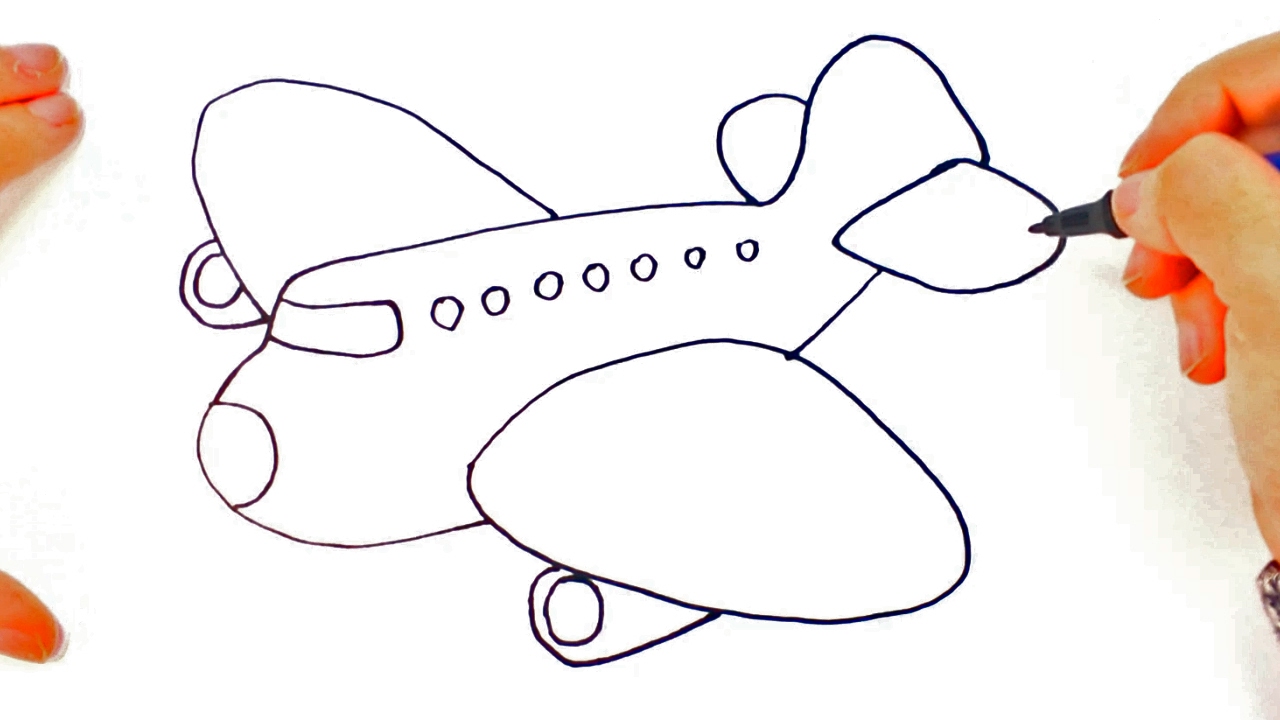 1280x720 How To Draw A Airplane For Kids Airplane Drawing Lesson Step By