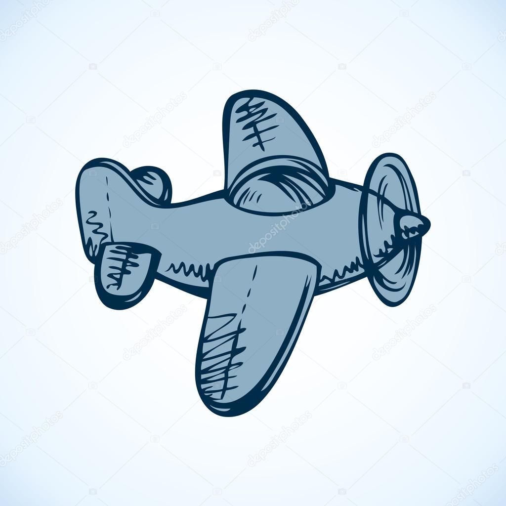 1024x1024 Toy Airplane. Vector Drawing Stock Vector Marinka
