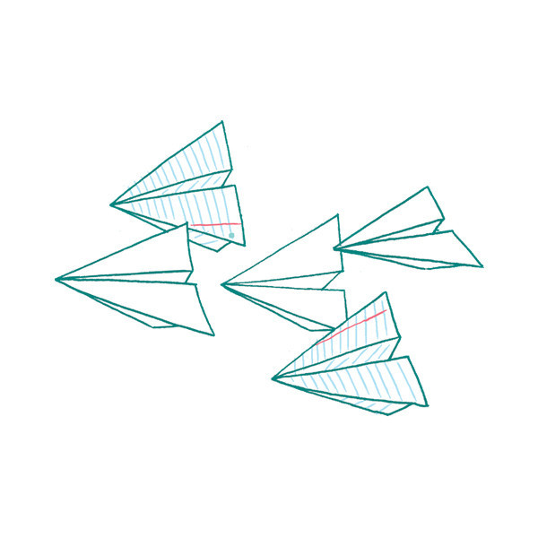 600x600 Drawn Airplane Paper Plane