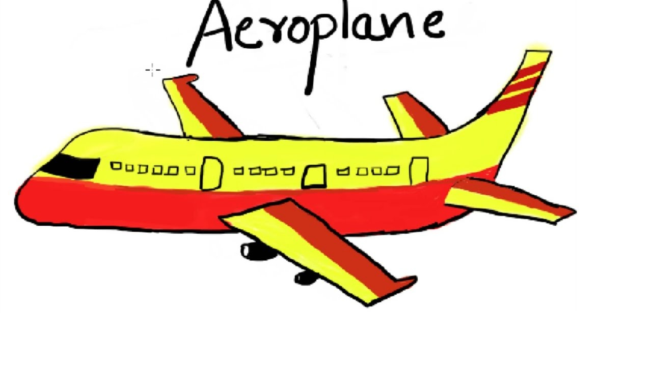 1280x720 Aeroplane Pictures For Drawing How To Draw A Plane For Kids
