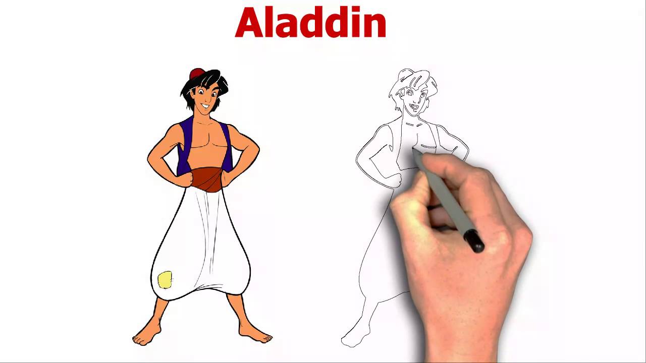 1280x720 How To Draw Aladdin Cartoon