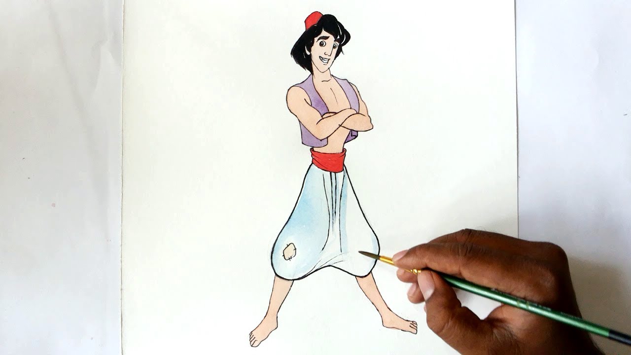 1280x720 How To Draw Disney's Aladdin Cartoon Character From Aladdin