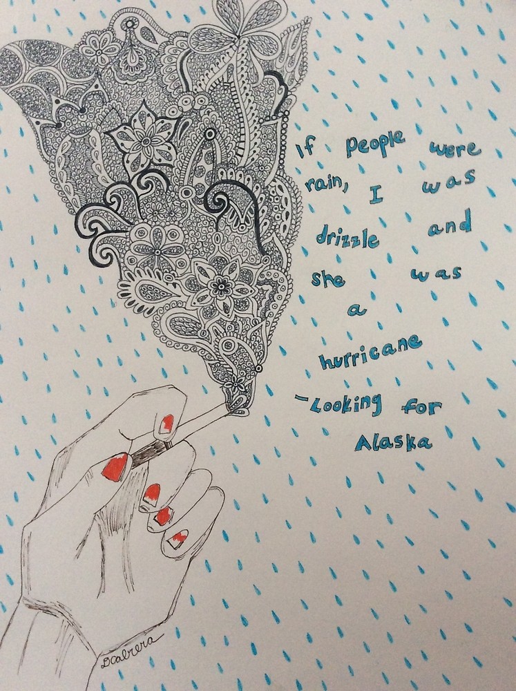 747x1000 Looking For Alaska Drawing By Artdanicabrera Redbubble