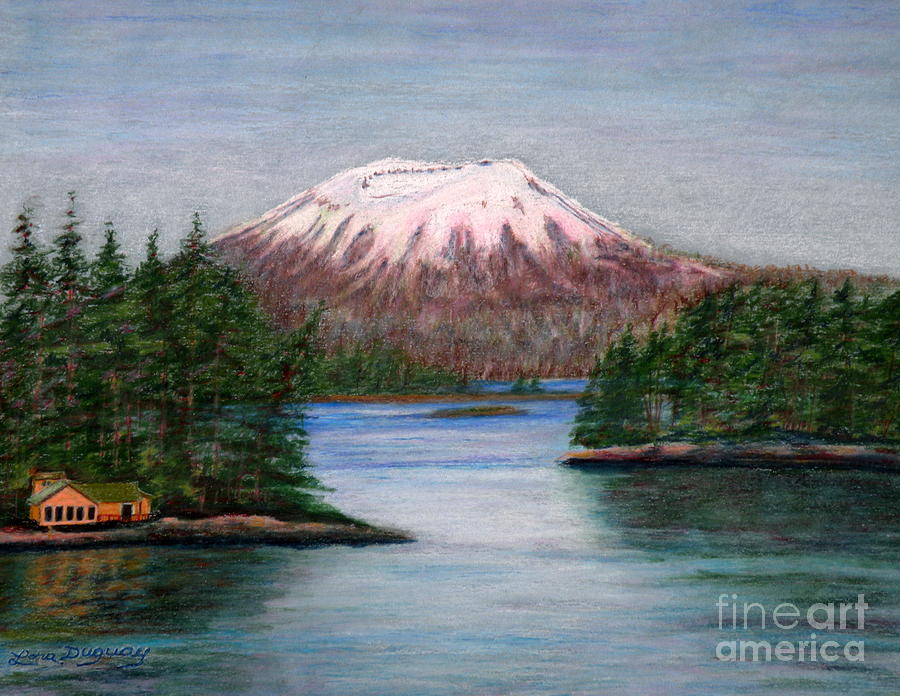 900x696 Mount Edgecumbe Alaska Drawing By Lora Duguay