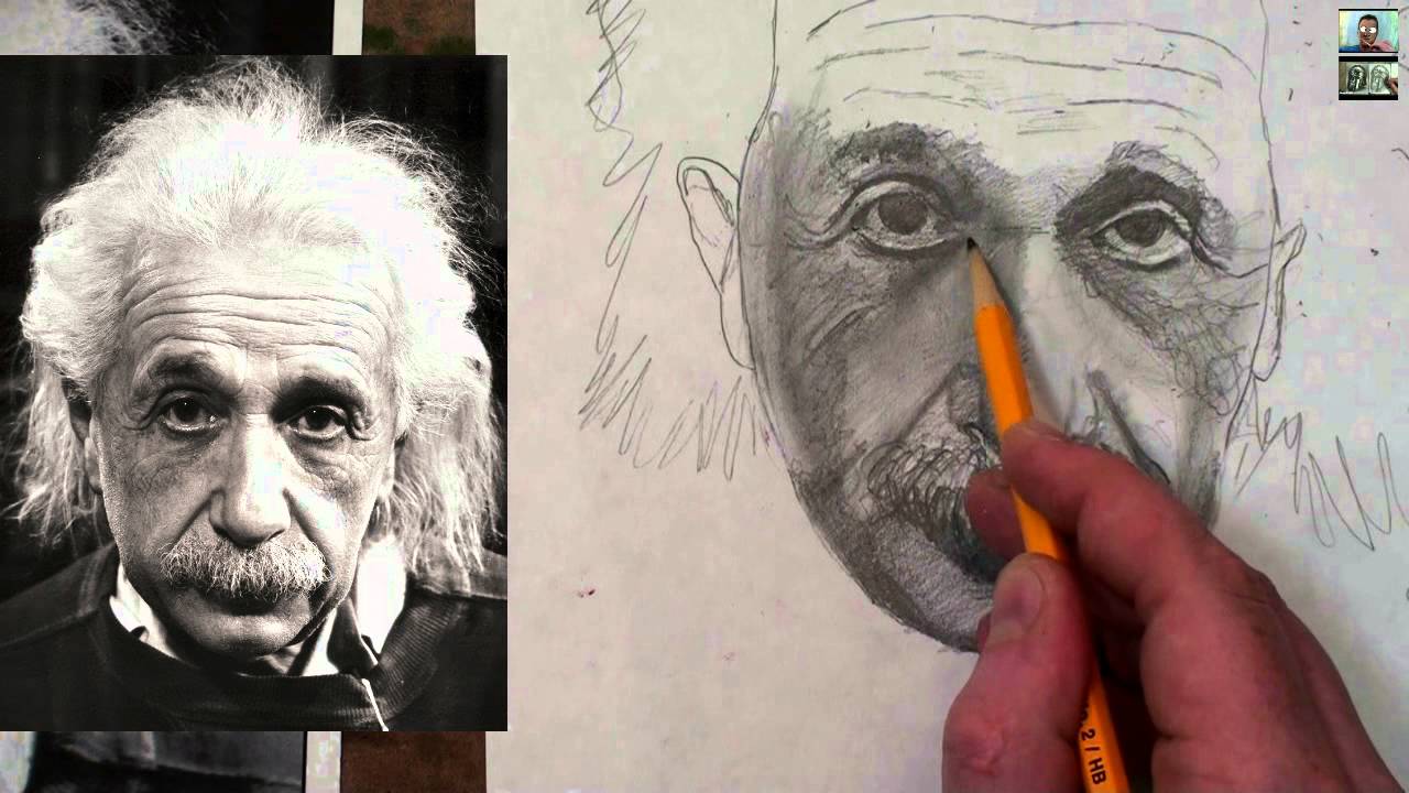 1280x720 How To Draw Albert Einstein Step By Step Drawing Tutorial