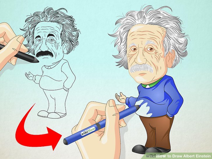 728x546 How To Draw Albert Einstein 8 Steps (With Pictures)