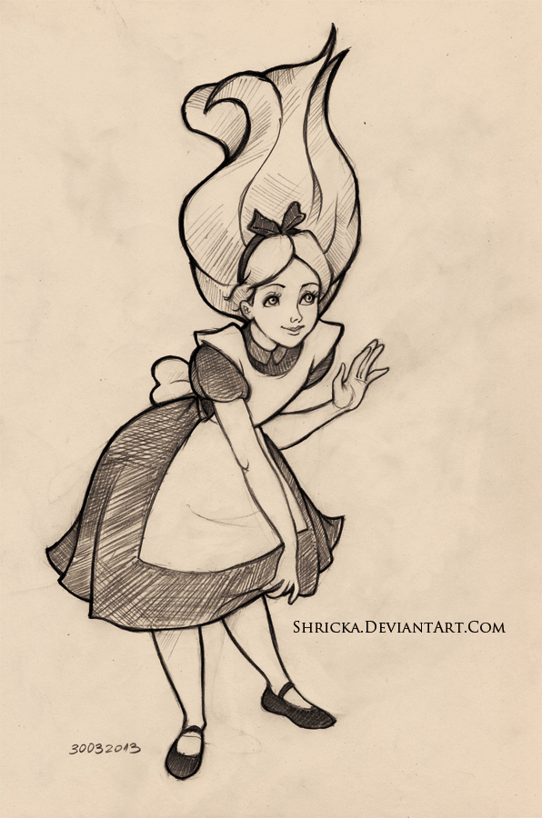 596x900 Sketch Style (Alice) 15 By Shricka On Disney