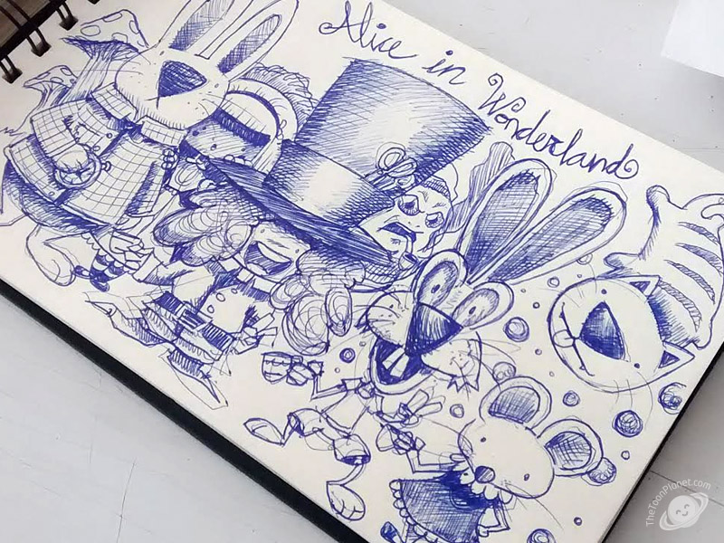 800x600 Alice In Wonderland Sketch