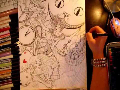 480x360 Alice In Wonderland Drawing Stefan Vilijin