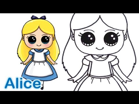 480x360 How To Draw Alice From Disney Alice In Wonderland Cute Step By