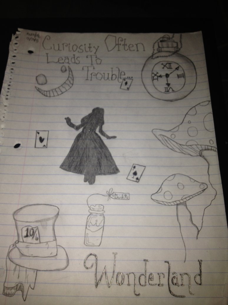 774x1032 Alice In Wonderland Themed Drawing By Makaylaxxlette