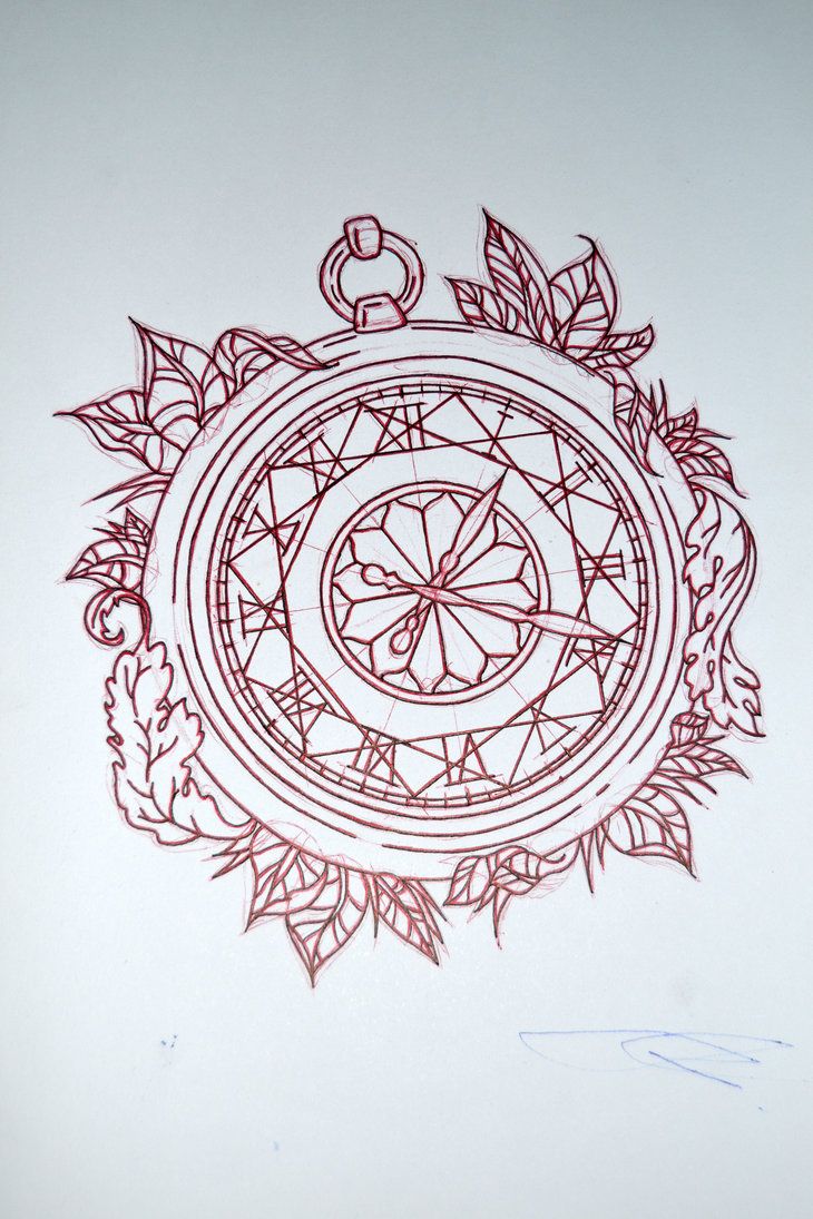 730x1095 Pocket Watch Tattoo