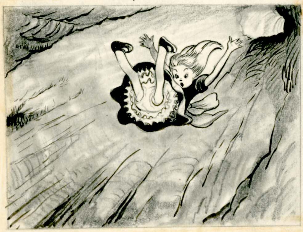 984x754 Vintage Disney Alice In Wonderland David Hall Story Drawing