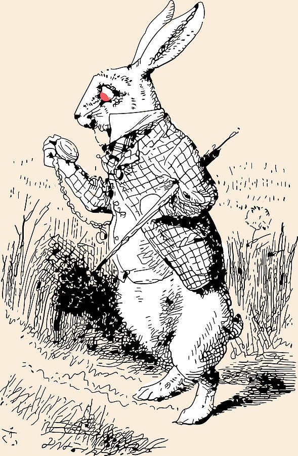 589x900 White Rabbit Alice In Wonderland Drawing By John Tenniel