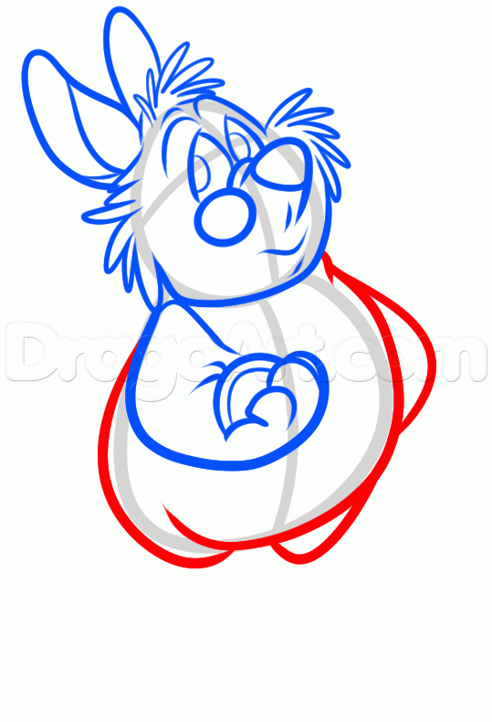 539x790 How To Draw Rabbit From Alice Wonderland Step 6 Alice