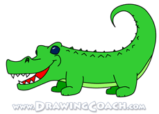 229x164 How To Draw A Cartoon Alligator