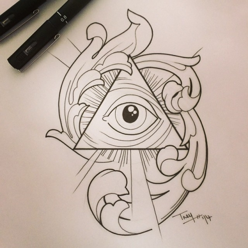 500x500 Tattoos All Seeing Eye Tattoo 300 Drawing Prompts