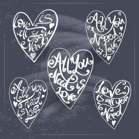 450x450 All You Need Is Love Text And Woman Silhouette. Valentines Card