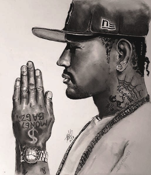 515x596 Portrait Of Allen Iverson By Art Bat On Stars Portraits