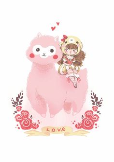 236x333 Alpaca In Love V 2 Art Print Alpacas And Printing