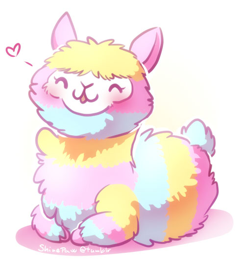 500x541 Rainbow Alpaca Fluff By Shinepawart