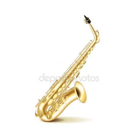 450x450 Alto Saxophone Drawing On White. Vector Stock Vector Ghenadie