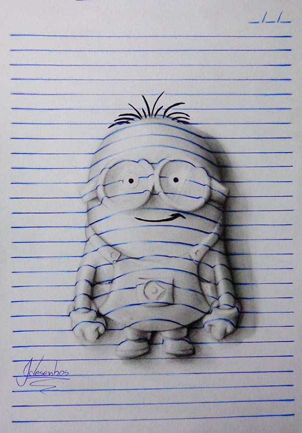 605x868 These 3d Cartoon Drawings By A 16 Year Old Artist Are Amazing