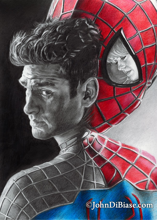 650x909 Colored Pencil Graphite Hybrid Of Peter Parker (Andrew Garfield