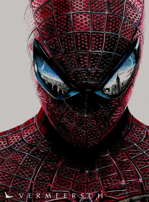 500x678 Color Drawing ~ The Amazing Spiderman By Vermeerschdrawings