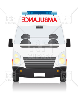 333x400 Front View Drawing Of An Ambulance Car Royalty Free Vector Clip