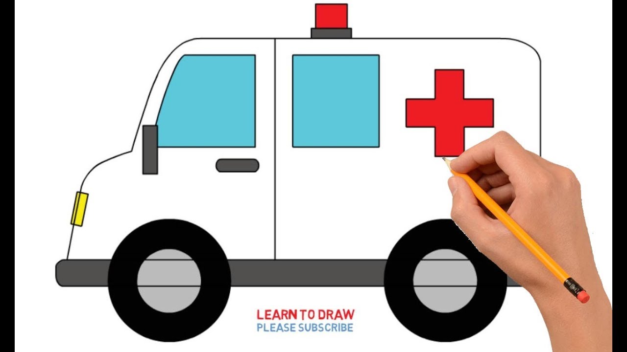 1280x720 How To Draw Ambulance Step By Step Easy For Kids
