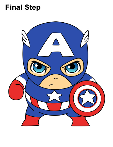 386x500 How To Draw Captain America (Mini)