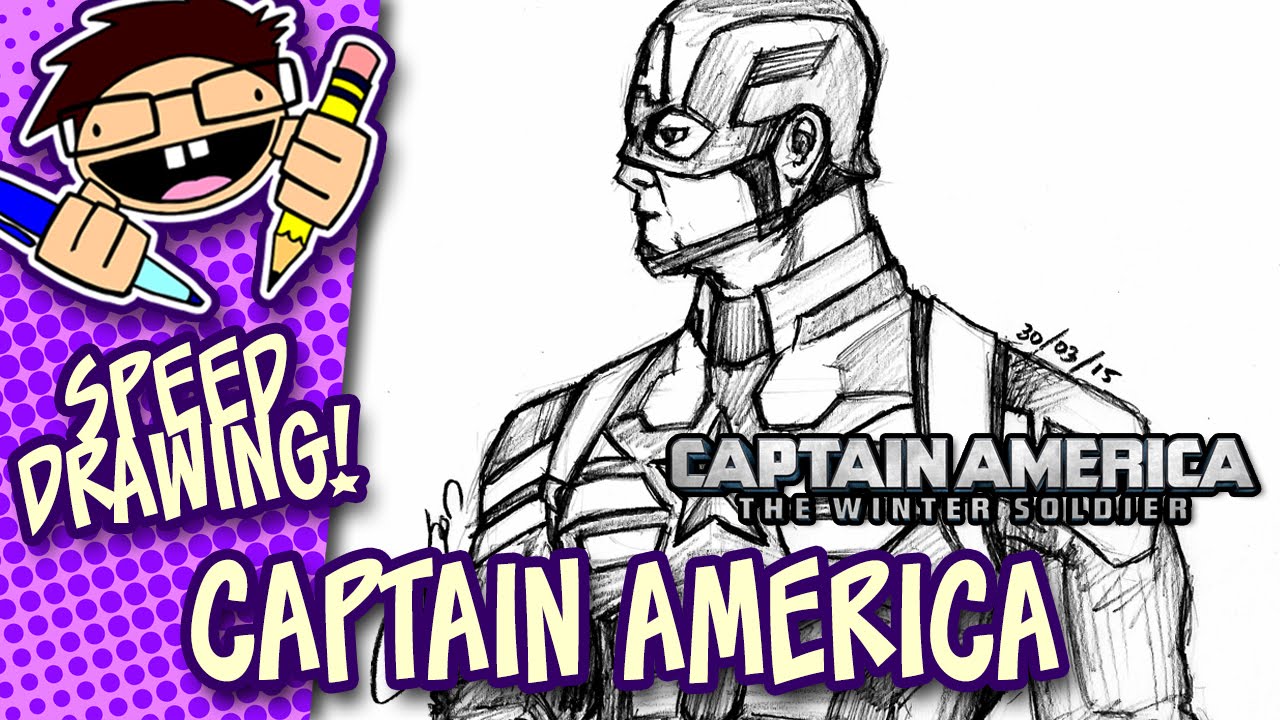 1280x720 Speed Drawing Captain America (Captain America The Winter Soldier