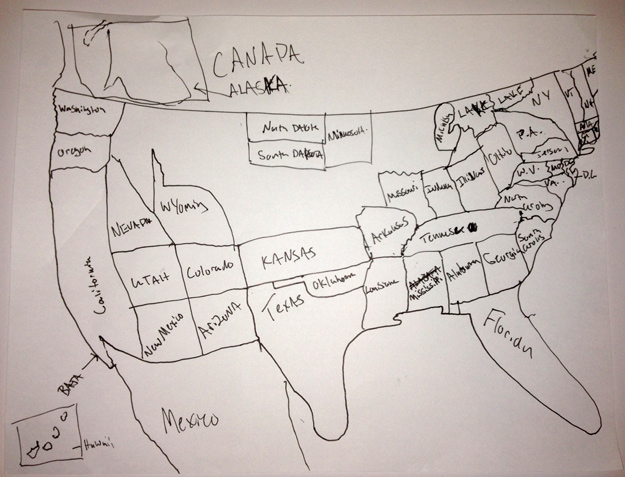 625x477 Map Of America Drawing