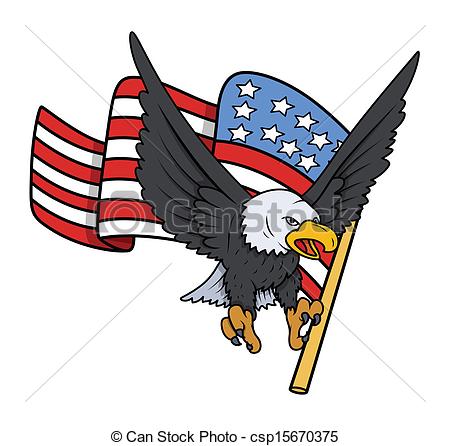 450x446 Bald Eagle With American Flag