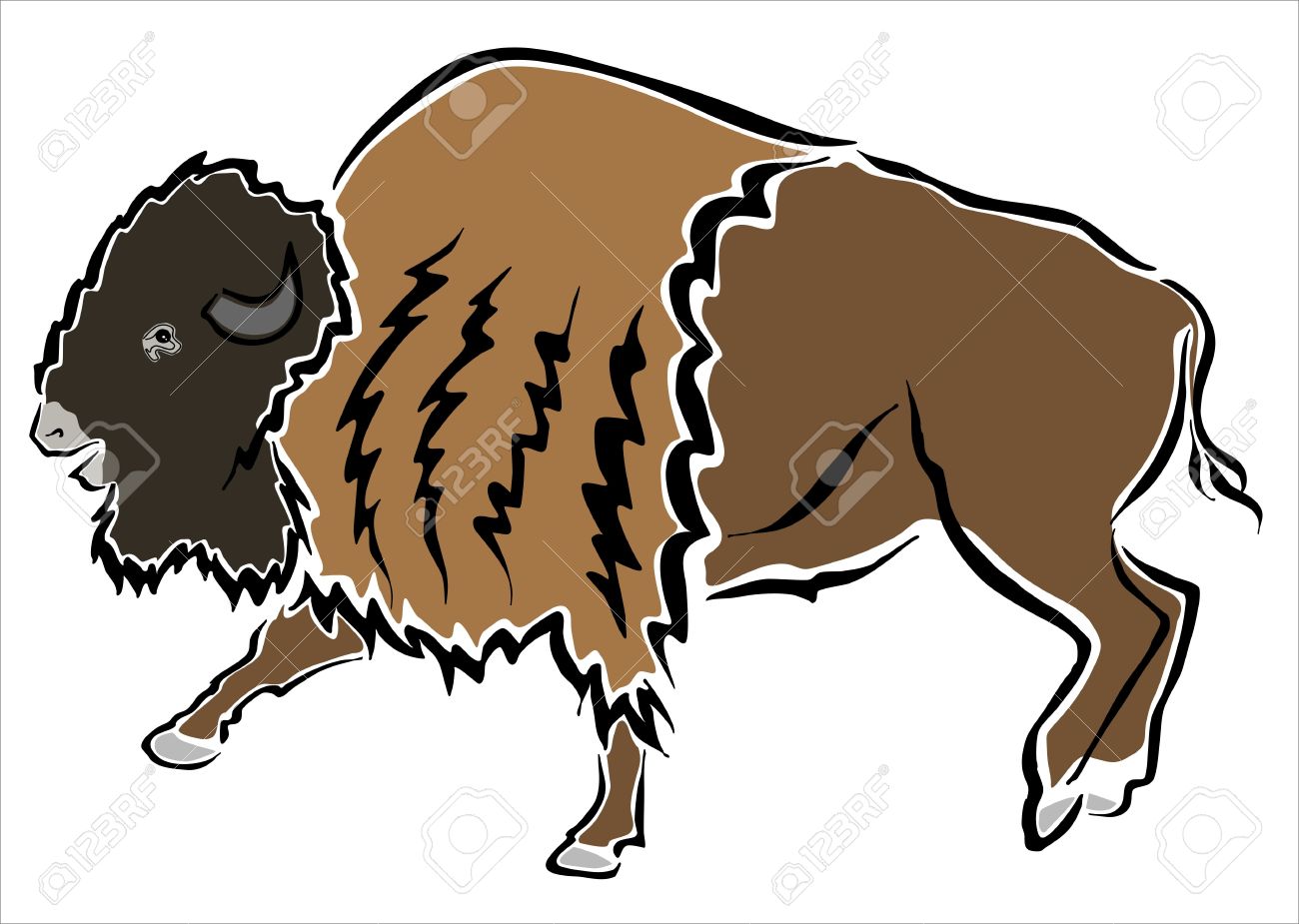 1300x925 Drawing Of An American Bison Royalty Free Cliparts, Vectors,