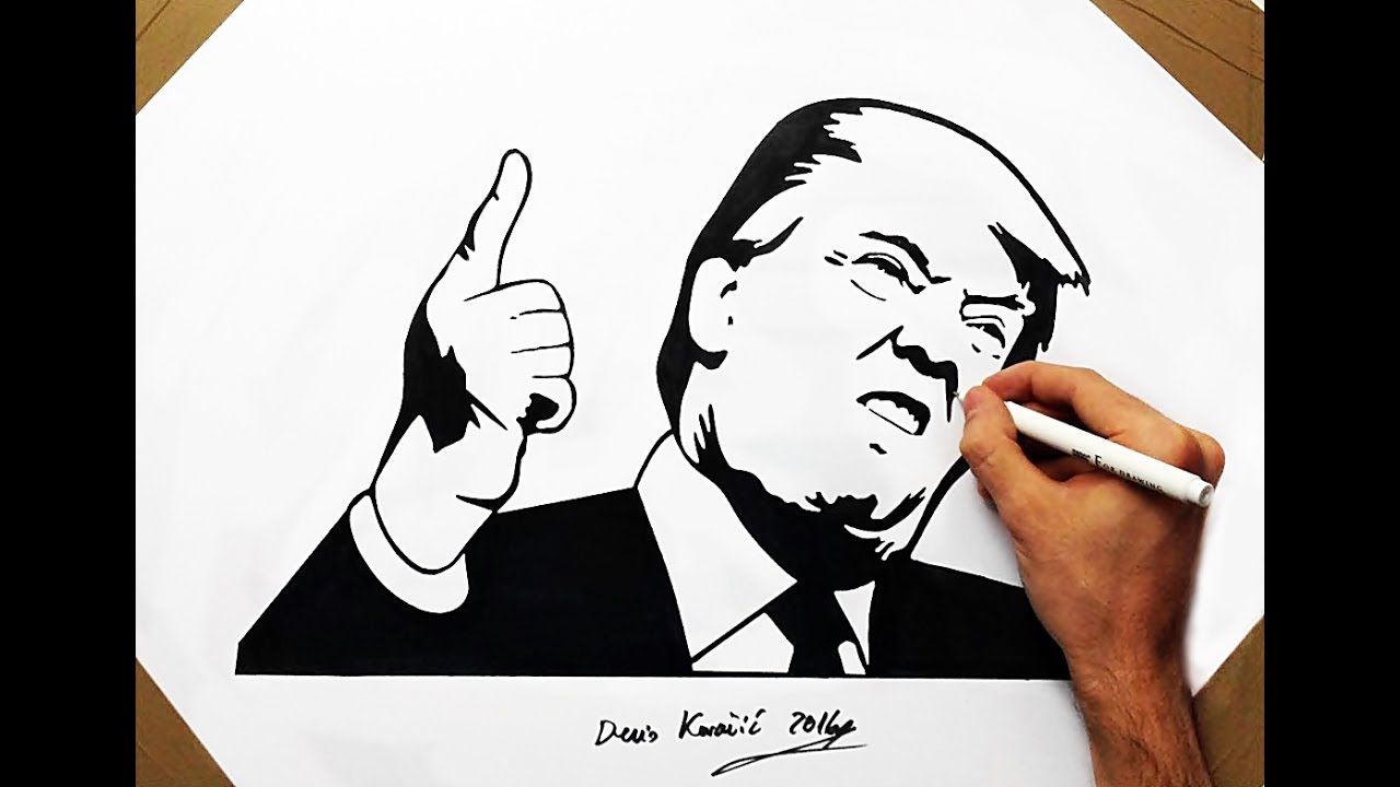 1280x720 How To Draw Angry Donald Trump