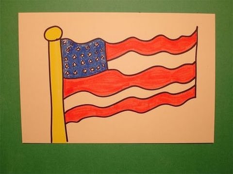480x360 Let's Draw The American Flag!