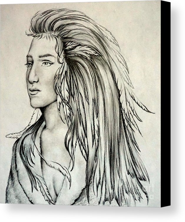 628x750 Native American Indian Girl Canvas Print Canvas Art By Georgia'S